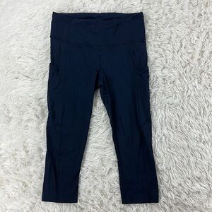 Lululemon Fast and Free Crop II 19" *Non-Reflective True Navy